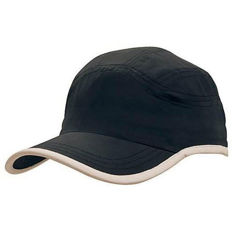 Picture of Microfibre Sports Cap with peak & crown trim