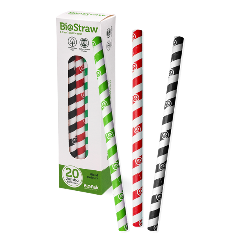 Picture of Mixed Jumbo straws - 20pk - mixed