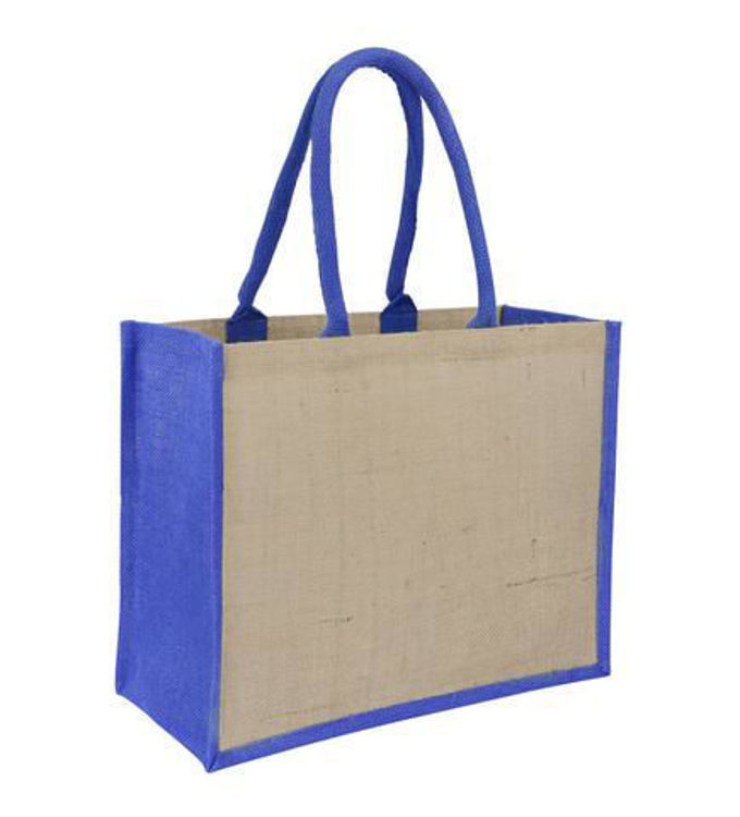 Picture of Jute Laminated Landscape - Blue