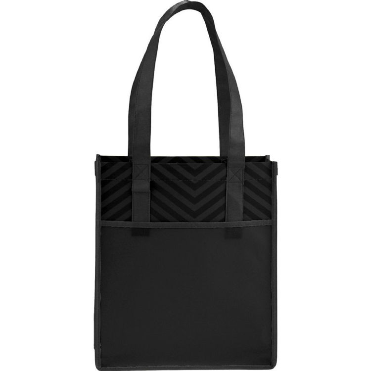 Picture of Printed Chevron Non-Woven  Shopper Tote