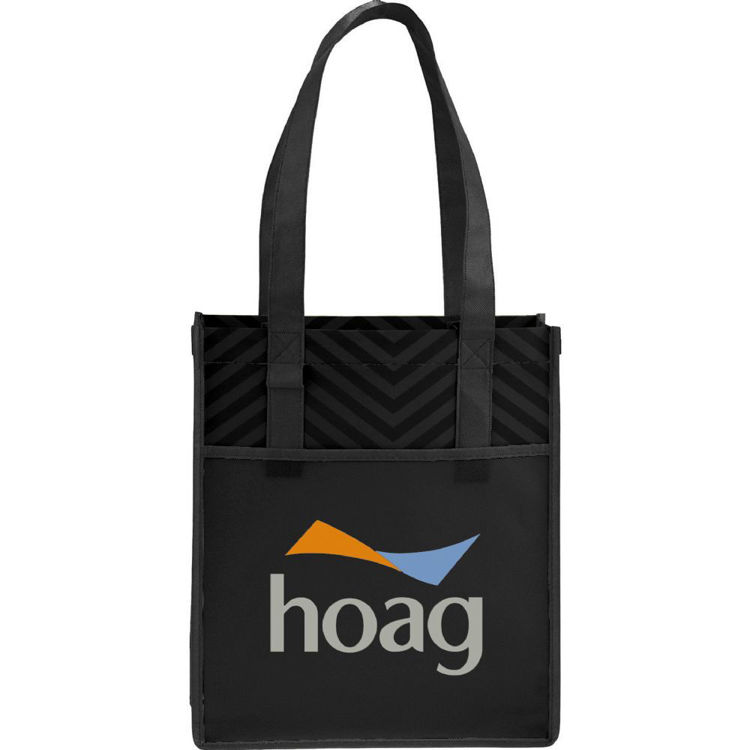 Picture of Printed Chevron Non-Woven  Shopper Tote