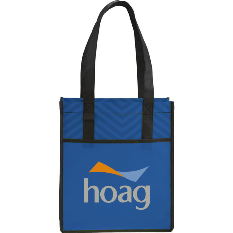 Picture of Printed Chevron Non-Woven  Shopper Tote