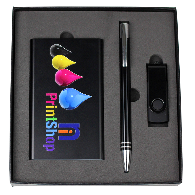 Picture of Gift Set - USB in 4G + Power Bank + Cable + Pen