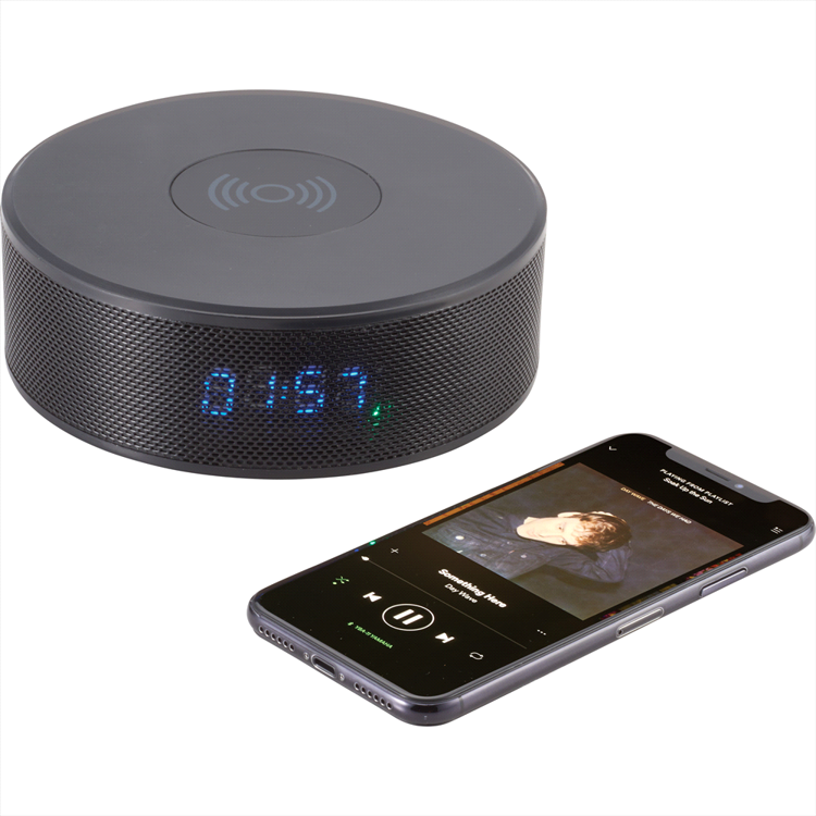 Picture of Bluetooth Speaker Clock w/Wireless Charging