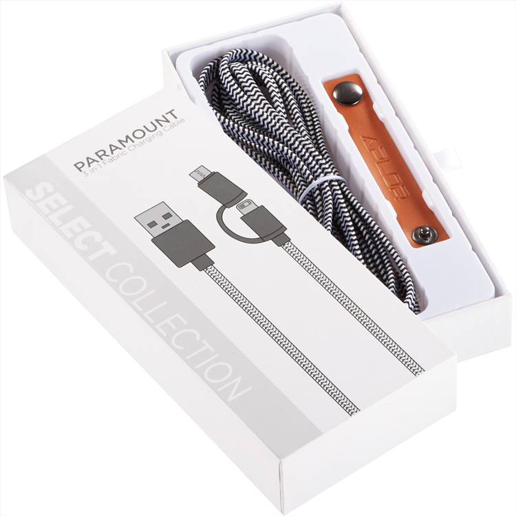 Picture of Paramount 3-in-1 Fabric Charging Cable