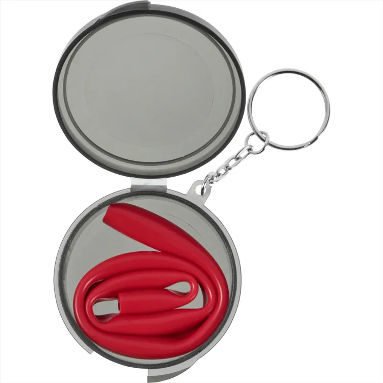 Picture of Reusable Silicone Straw Keychain