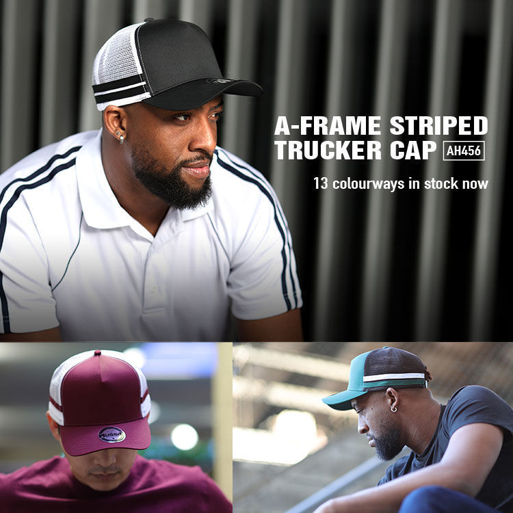 Picture of A-Frame Striped Country Trucker Cap