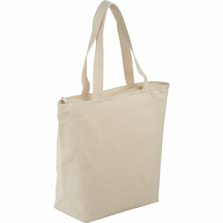 Picture of 8 oz. Cotton Maine Zippered Tote