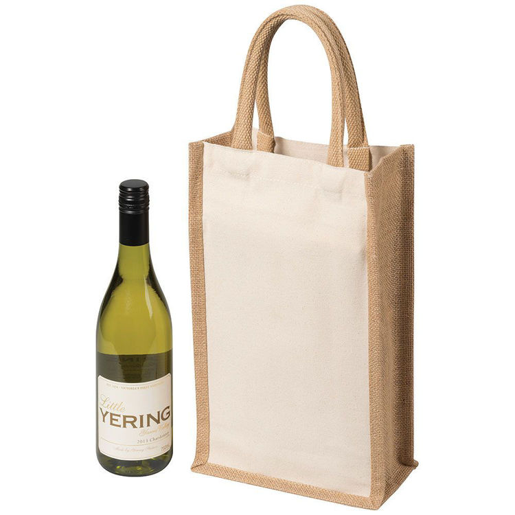 Picture of Two Bottle Canvas Wine Carrier
