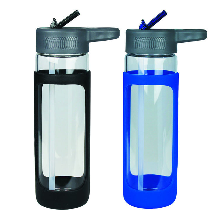 Picture of Glass Bottle with Silicone Cover 600ml