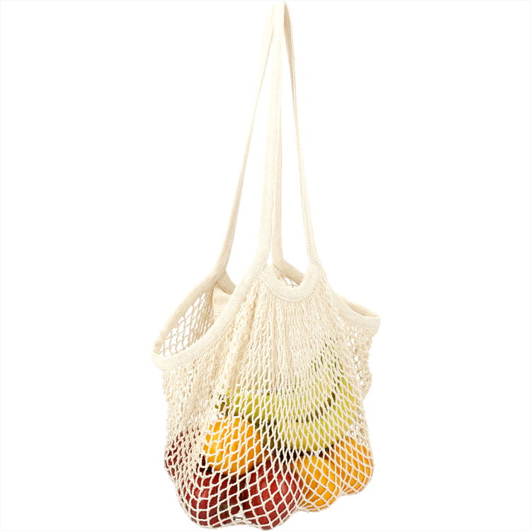Picture of Riviera Cotton Mesh Market Bag w/ Zippered Pouch