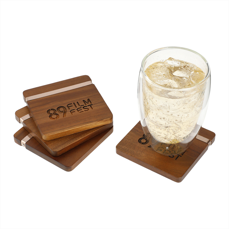 Picture of Graze Wood and Metal Coaster Set