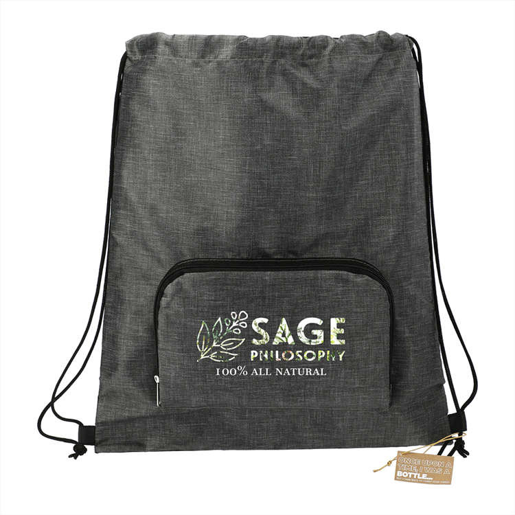 Picture of Ash Recycled Packable Drawstring Bag