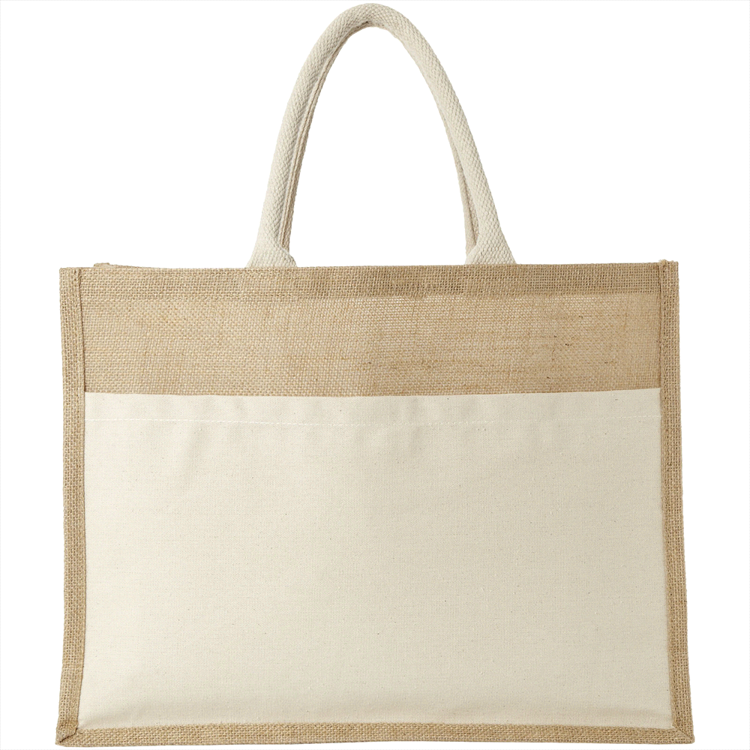 Picture of Mumbay Cotton Pocket Jute Tote Bag