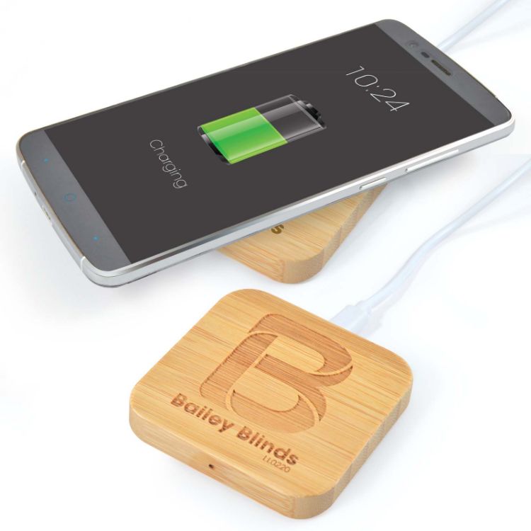Picture of Arc Square Bamboo Wireless Charger