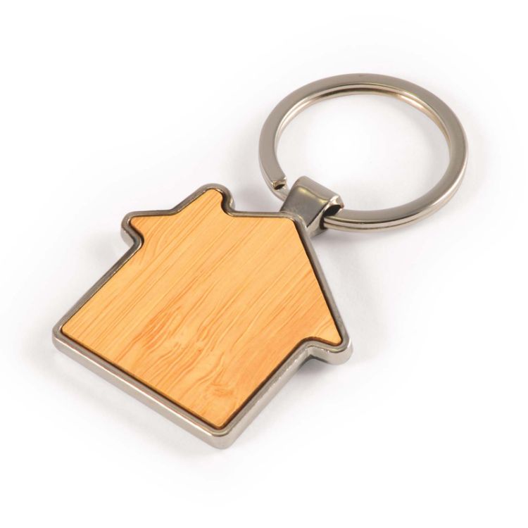 Picture of House Bamboo Zinc Keytag