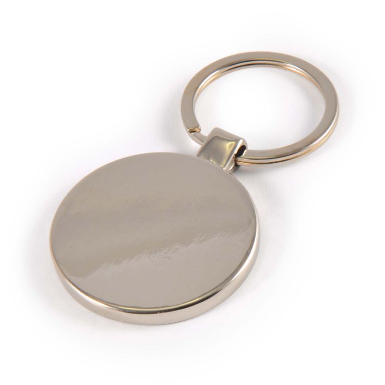 Picture of Circle Bamboo Zinc Keytag