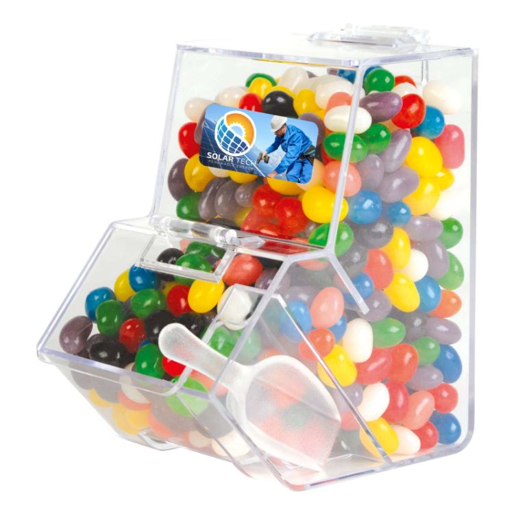 Picture of Assorted Colour Mini Jelly Beans in Dispenser