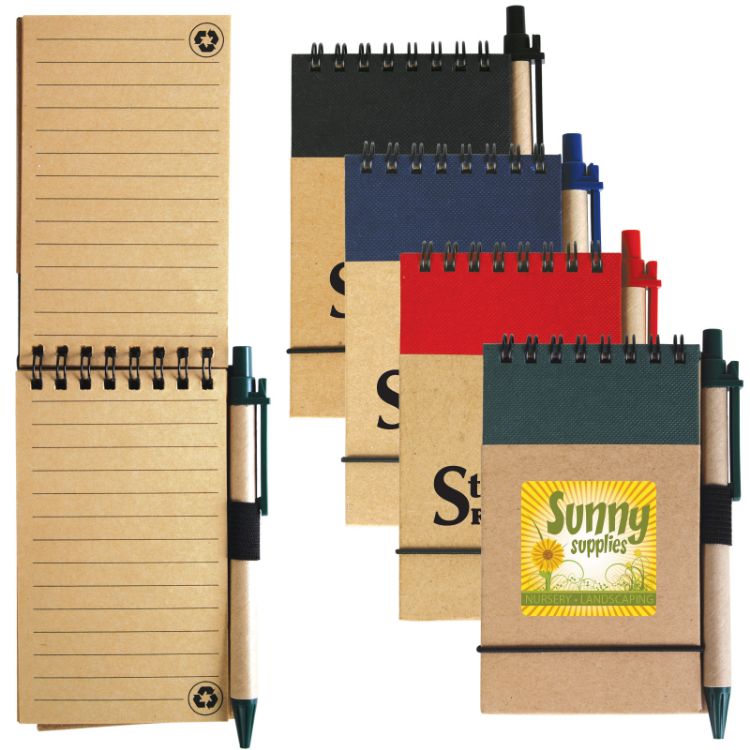 Picture of Tradie Cardboard Notebook with Pen 