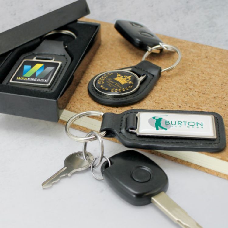 Picture of Baron Leather Key Ring - Square