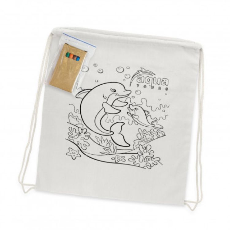 Picture of Cotton Colouring Drawstring Backpack