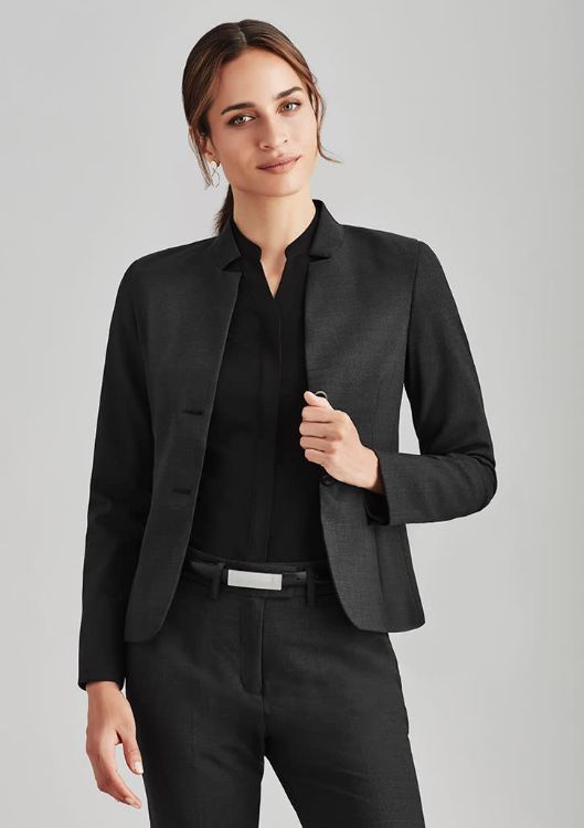 Picture of Womens Comfort Wool Stretch Short Jacket with Reverse Lapel