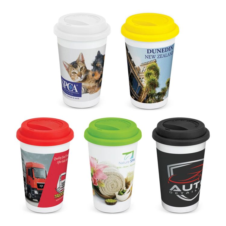 Picture of Aztec Double Wall Coffee Cup - Full Colour