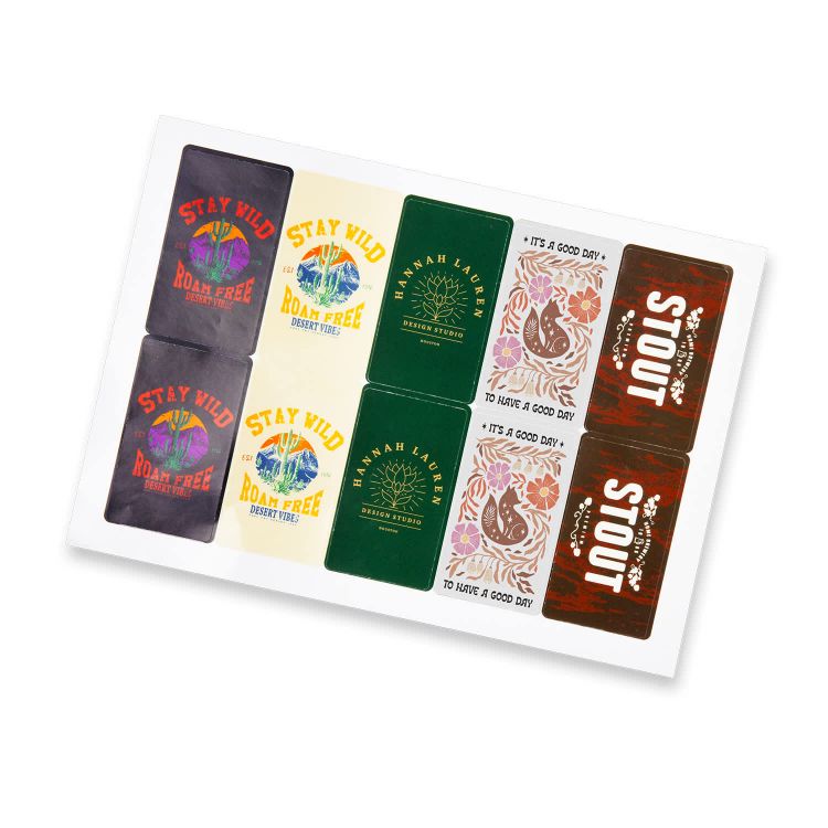 Picture of Sticker Sheet 88x50mm Rectangle - Gloss