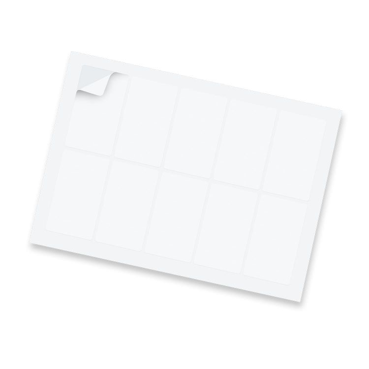 Picture of Sticker Sheet 88x50mm Rectangle - Gloss