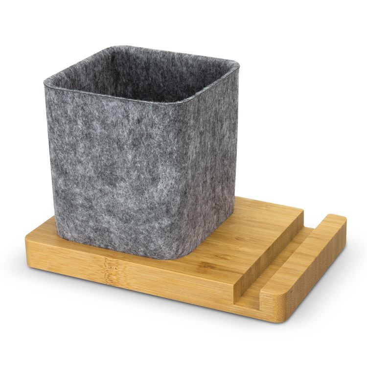 Picture of Bamboo Phone Stand Desk Caddy
