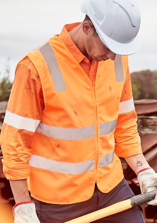 Picture of Unisex Hi Vis VIC Rail Zip Vest