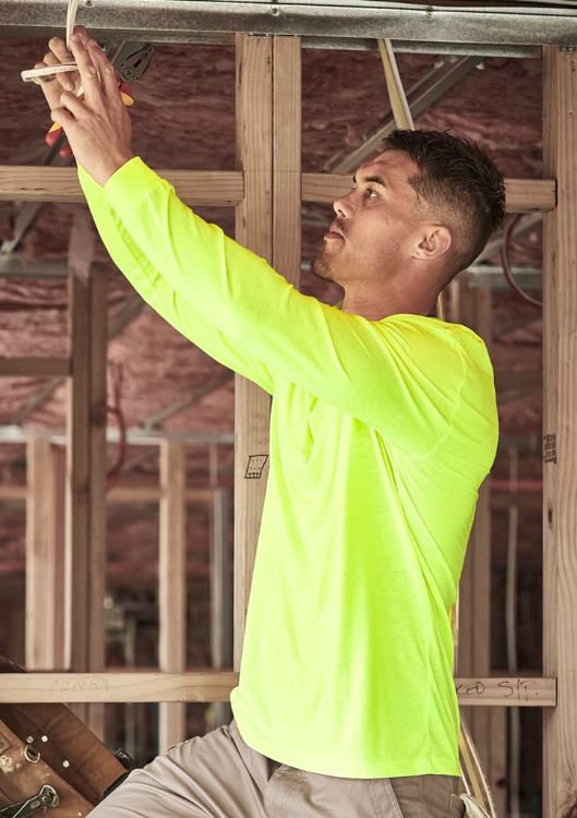 Picture of Mens Hi Vis Long Sleeve Tee