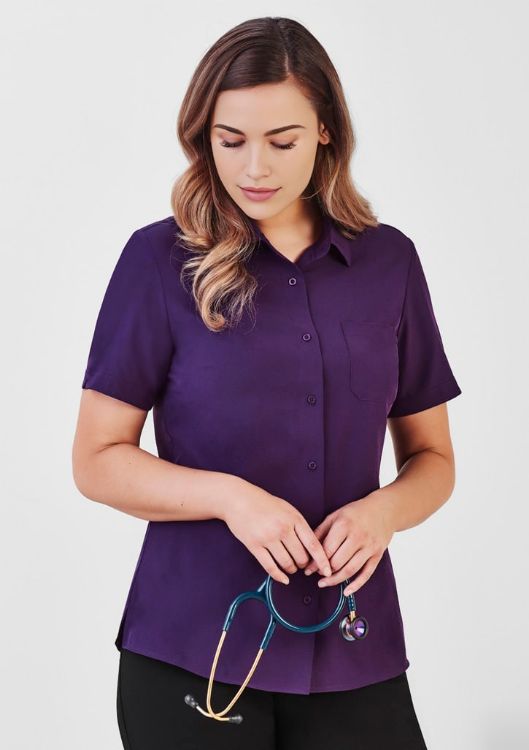 Picture of Womens Florence Plain Short Sleeve Shirt