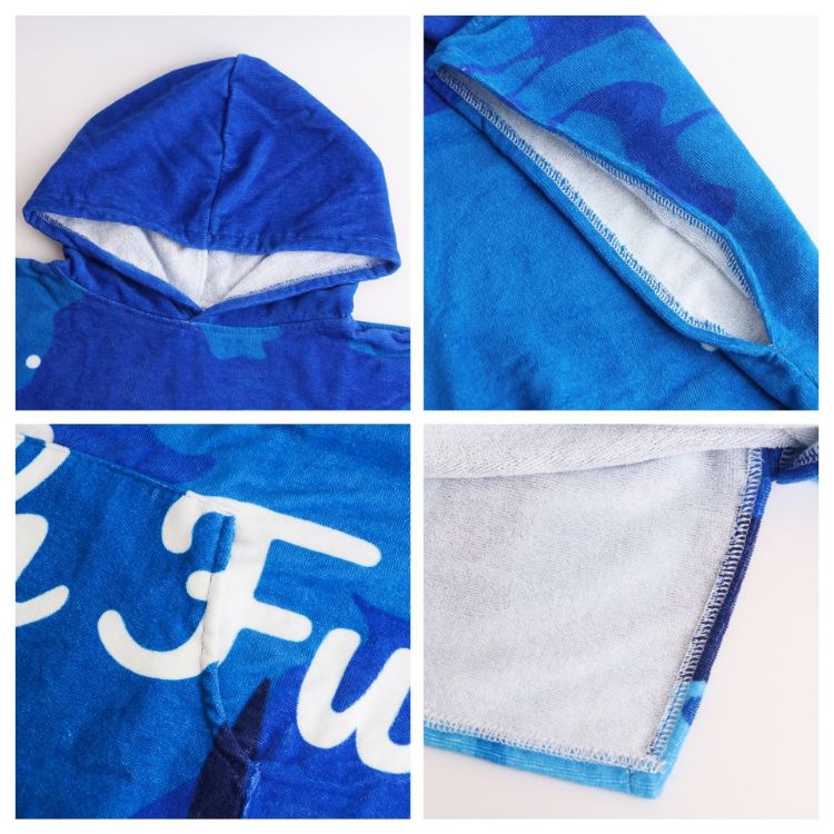 Picture of 100%Cotton Sublimation Hoody Towel Surf Poncho