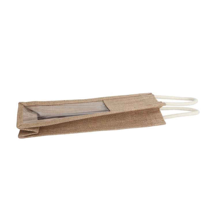 Picture of Jute Wine Carrier with Window