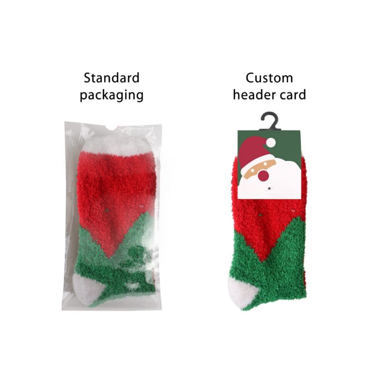 Picture of Crew Custom Pattern Coral Fleece Socks