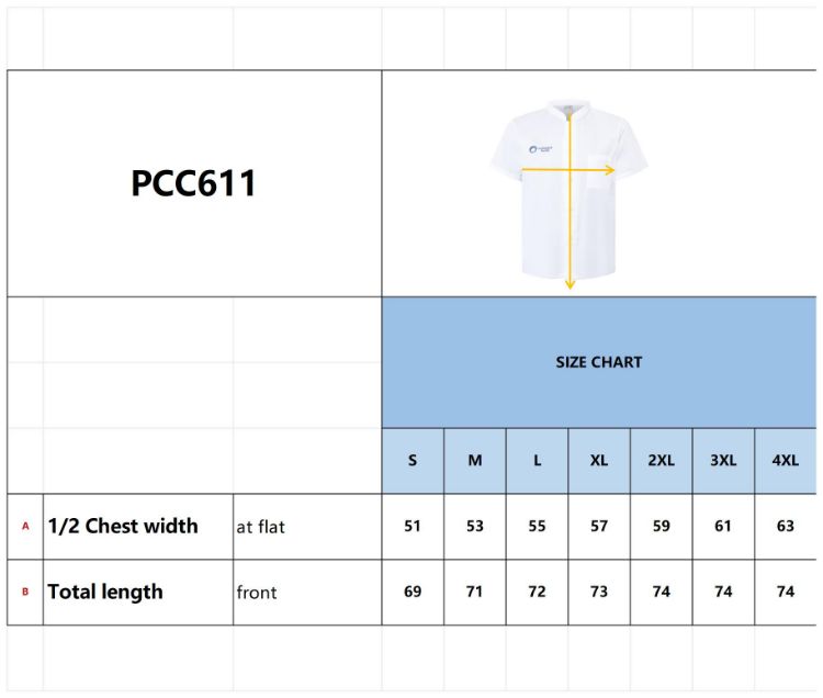Picture of Classic Short Sleeves Single Breasted Chef Jacket