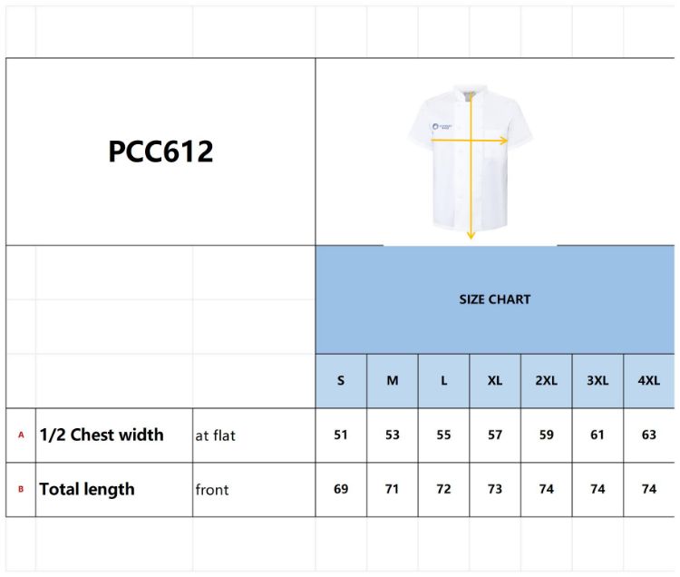 Picture of Classic Short Sleeves Double Breasted Chef Jacket