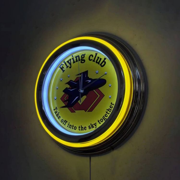 Picture of Double Ring Neon Wall Clock