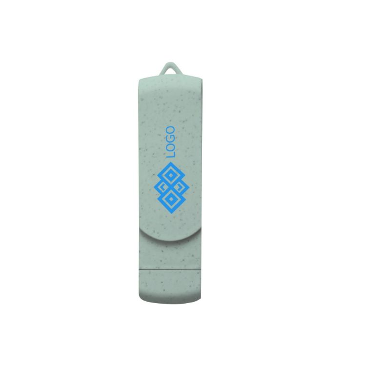 Picture of Rotate Wheat Straw Type C Flash Drive