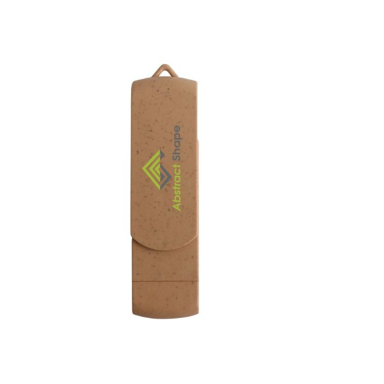 Picture of Rotate Wheat Straw Type C Flash Drive