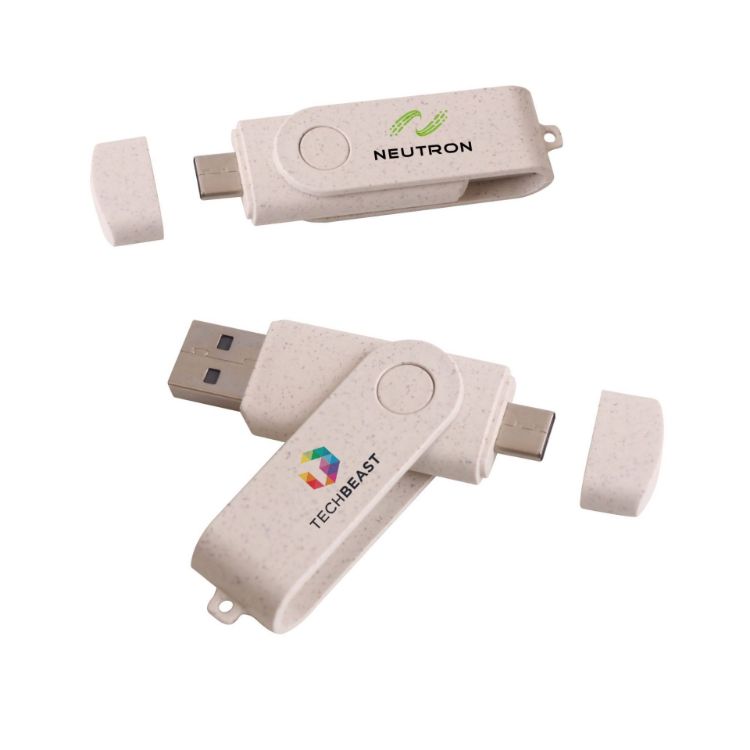 Picture of Double-end Eco Swivel Type C Flash Drive