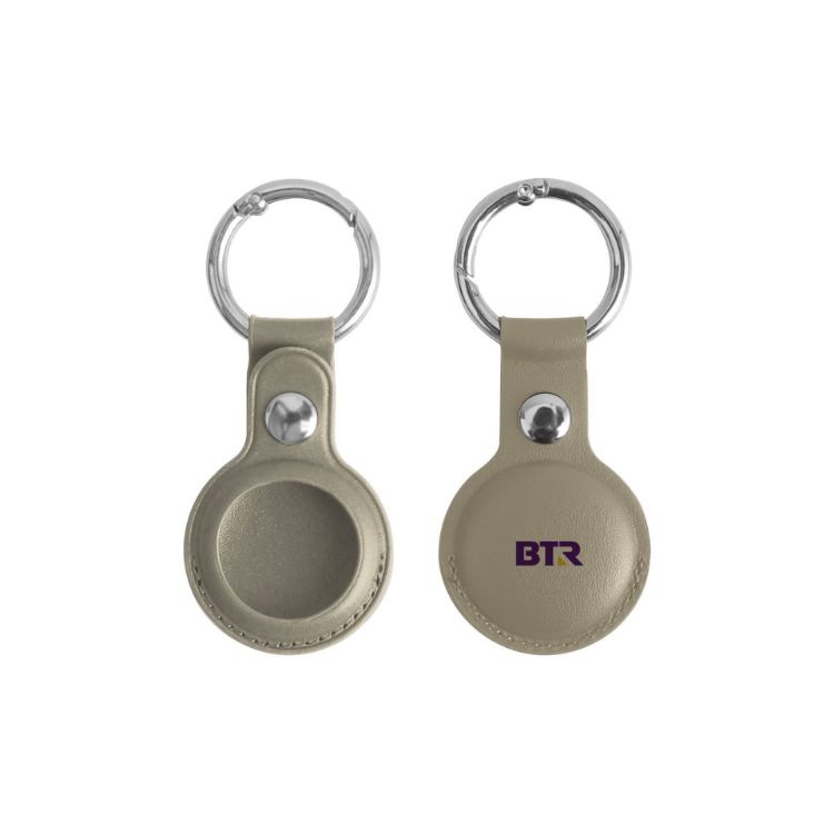 Picture of PU Leather AirTag Holder with Keyring
