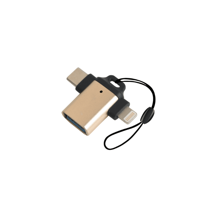 Picture of USB 3.0 to USB C Lightning OTG Adapter