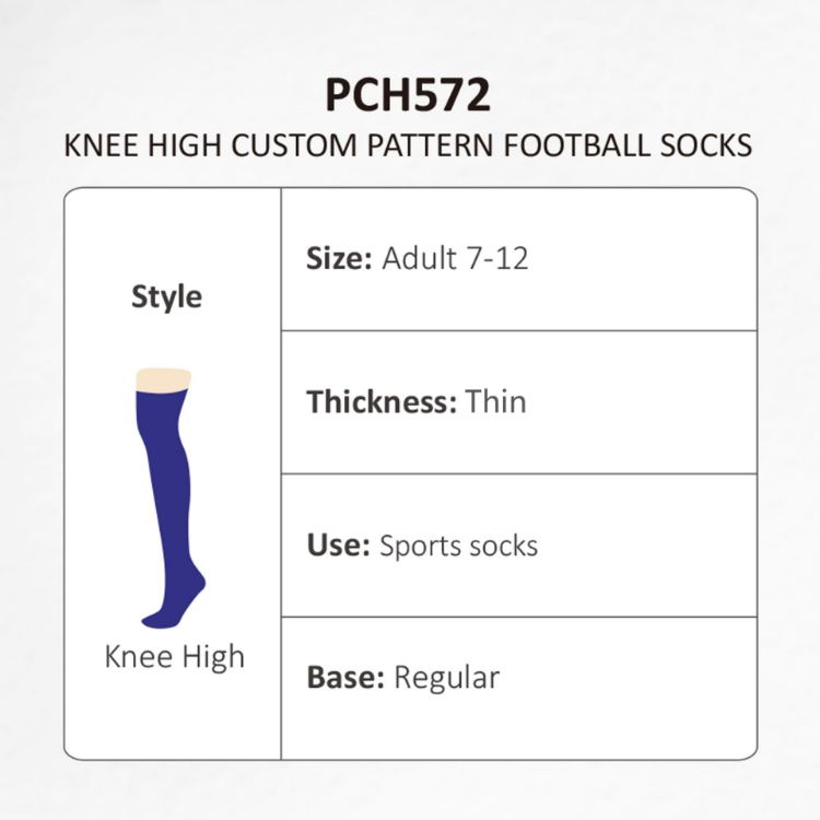 Picture of Knee High Custom Pattern Football Socks