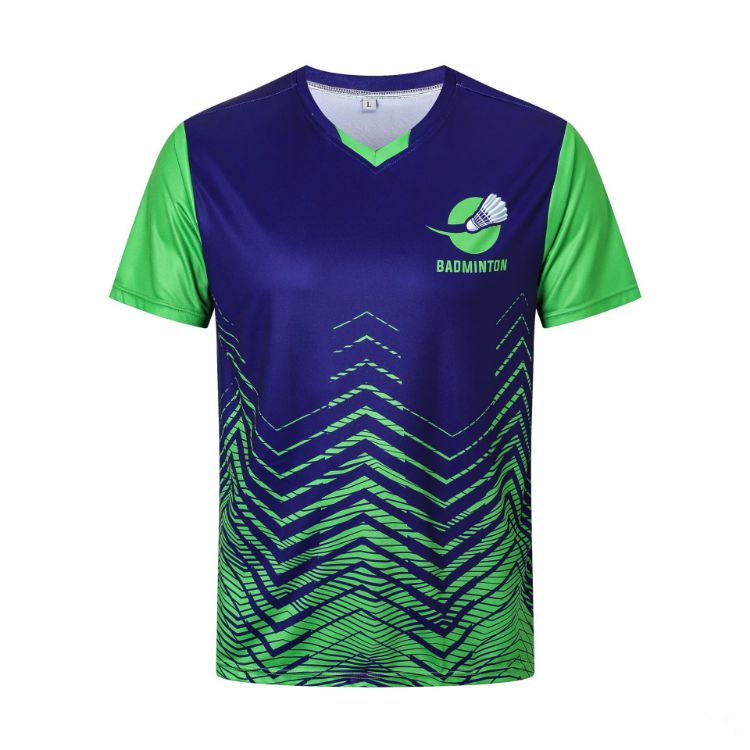 Picture of Unisex Adults 100% Polyester Sublimated Insert Collar T-shirt