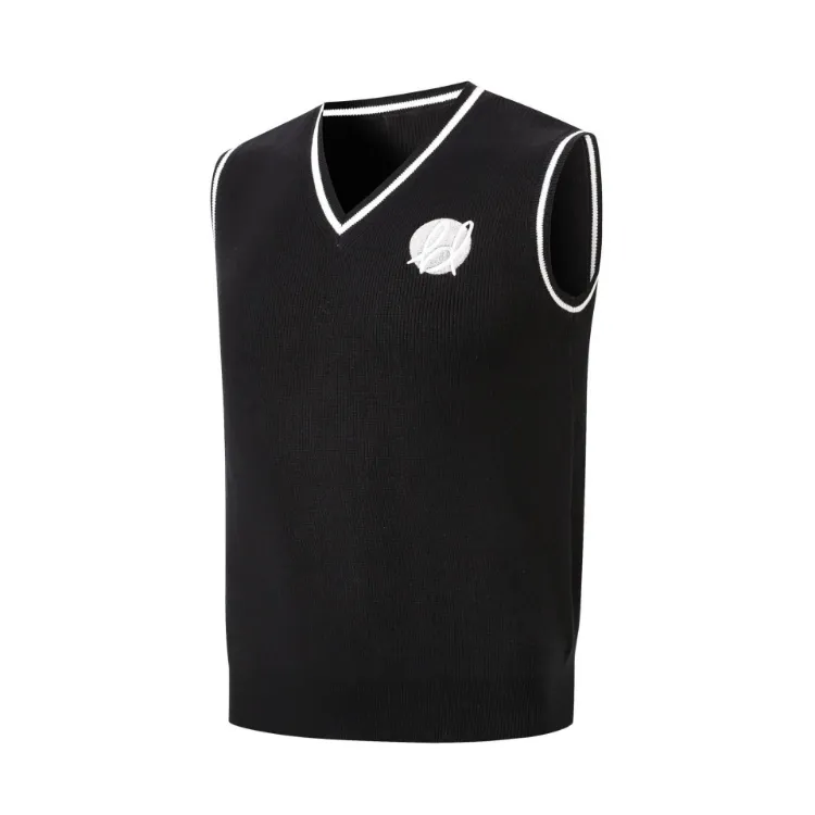 Picture of Unisex Cotton Spandex V-Neck Knitted Vest