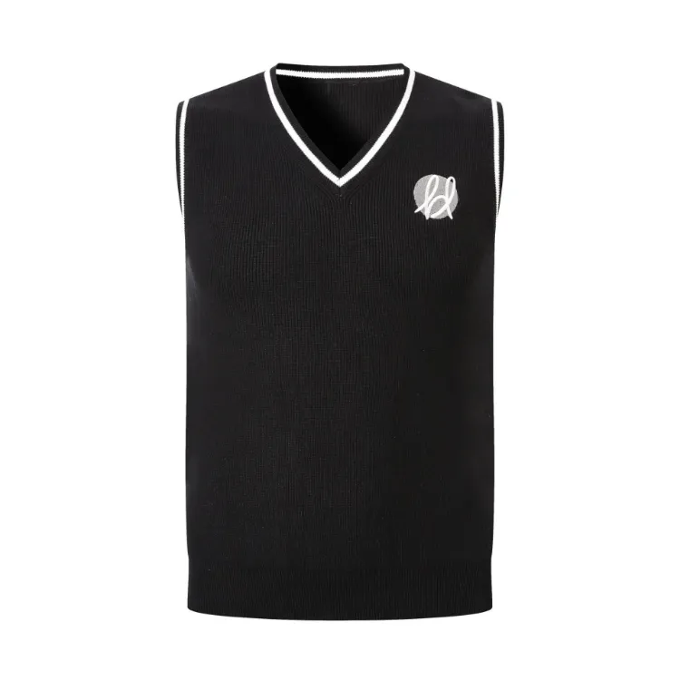 Picture of Unisex Cotton Spandex V-Neck Knitted Vest