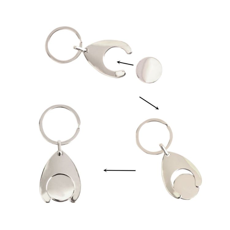 Picture of Teardrop Trolley Coin Keyring