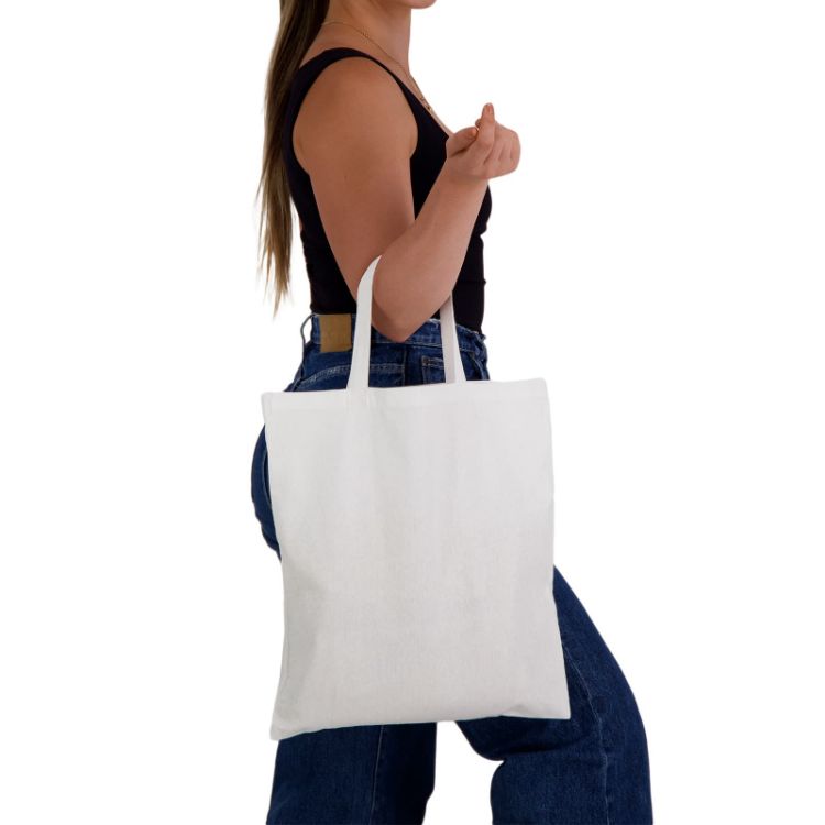 Picture of Coloured Cotton Short Handle Tote Bag